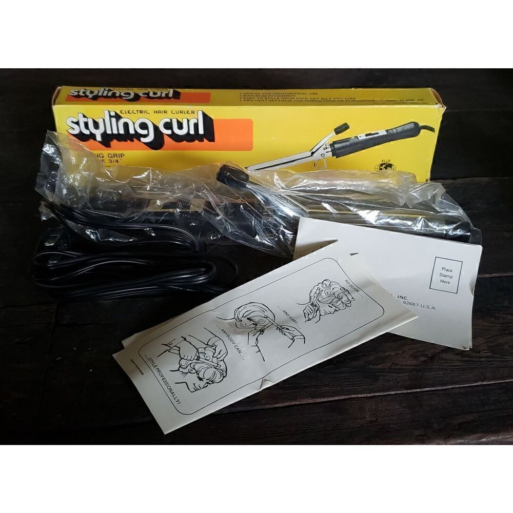 Vintage Electric Hair Curler. Styling Curl. New in Box. NOS. by Major Int. Inc.